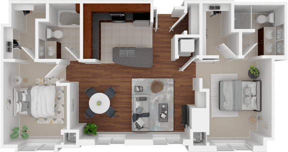 Unit-7 Two bedroom floor plan