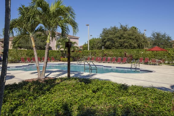 Pool view at Doral Terrace, Doral, Florida