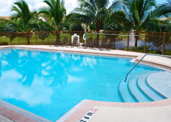 Sanctuary Cove resort style pool and seating at Sanctuary Cove, North Lauderdale