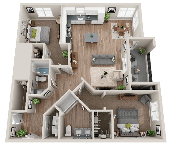 Serene Floor Plan at SYNC APARTMENT HOMES, North Las Vegas Nevada