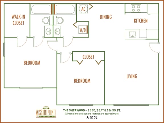 2 bed 2 bath at Mission Pointe Apartments, Jacksonville, Florida