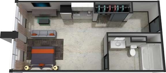 Studio 1 bath A at LOFT 205 Apartments, Reno, NV, 89501