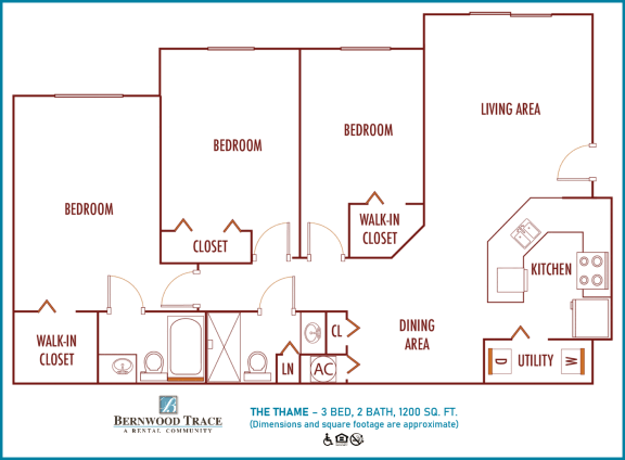 3 bed 2 bath at Bernwood Trace Apartments, Fort Myers
