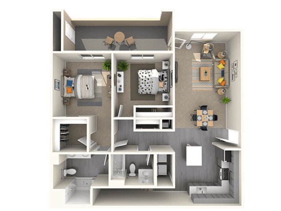2 bed 2 bath C at THE RISE APARTMENT HOMES, Las Vegas, Nevada