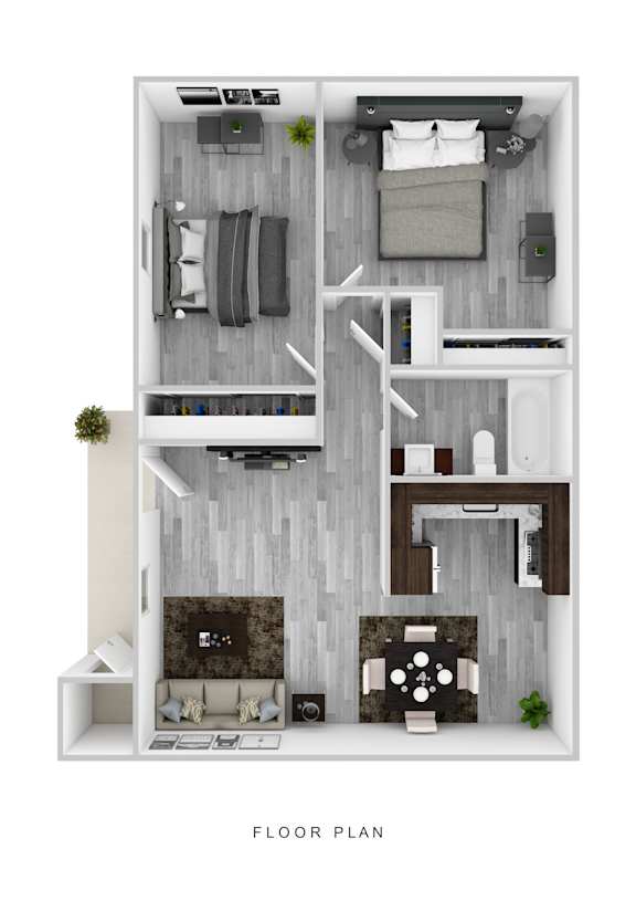 Vibe Floor Plan at Zoom Apartments, Las Vegas, 89103