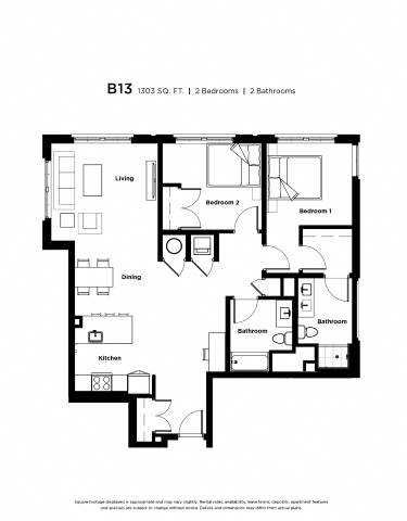 2 bed 2 bath F at Trio Newton Apartments, Apartments, Newton, MA
