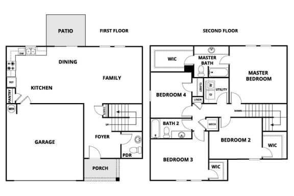 Floor Plan  a floor plan of a house with two bedrooms and a living room