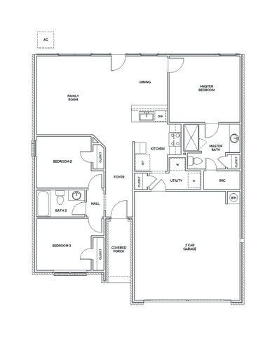 a blueprint of a floor plan of a house
