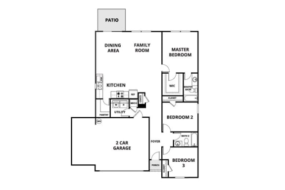 a floor plan of a house with a bedroom and a living room