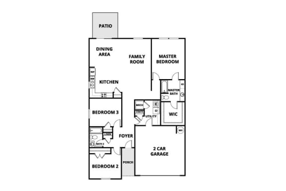 a floor plan of a house with two floors and a garage