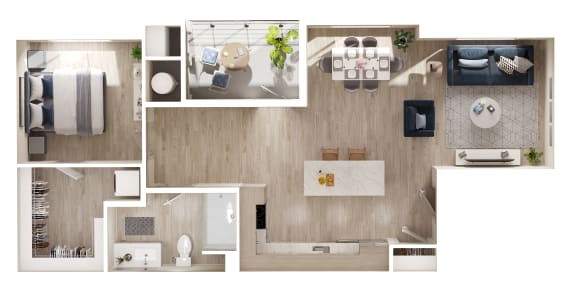 a 1 bedroom floor plan | the ridge at san diego