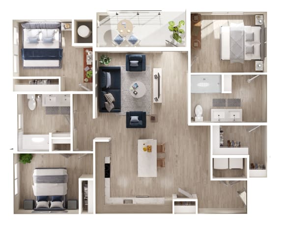 a floor plan of the carriage house apartments at the crossings in indianapolis