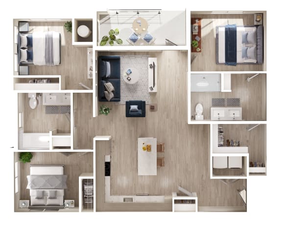 a floor plan of a 1 bedroom apartment at the crossings at white marsh apartments in white marsh