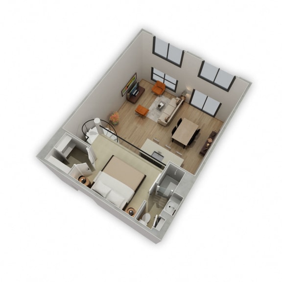 1 Bed - 1.5 Bath |797 sq ft