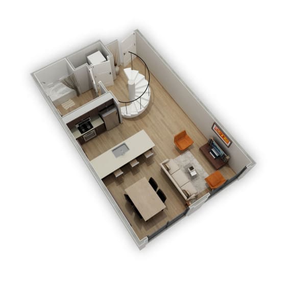 1 Bed - 1 Bath |648 sq ft