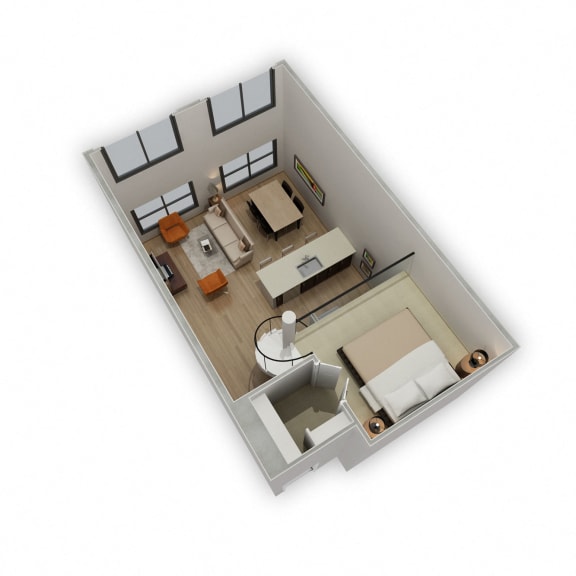 1 Bed - 1 Bath |648 sq ft