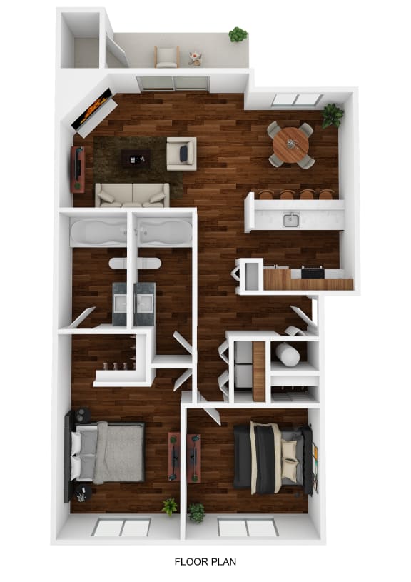 Large 2 bedroom 2 Bathroom with Full size Washer and Dryer
