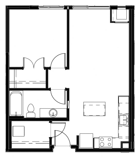 1 Bed - 1 Bath |718 sq ft at Astro Apartments, Washington, 98109