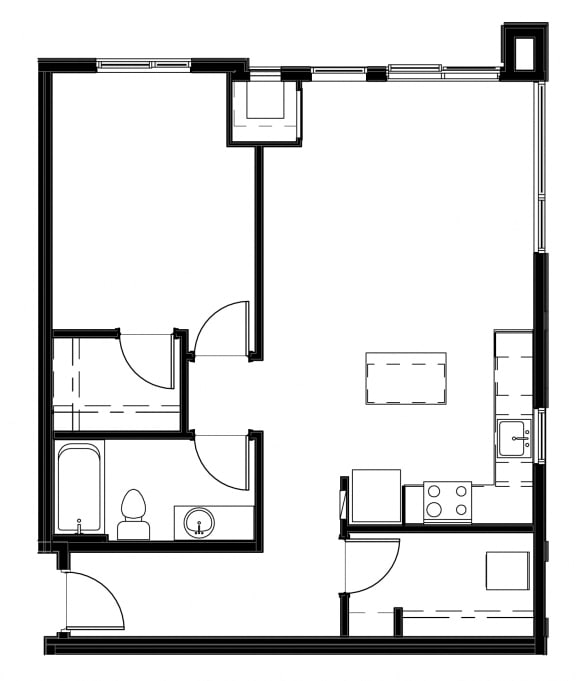 1 Bed - 1 Bath |718 sq ft at Astro Apartments, Seattle, 98109