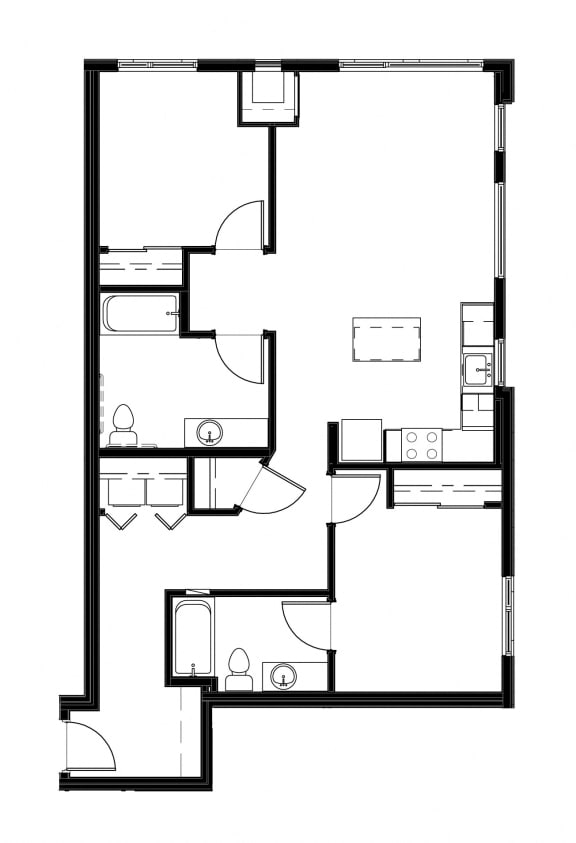2 Bed - 2 Bath |1056 sq ft at Astro Apartments, Washington
