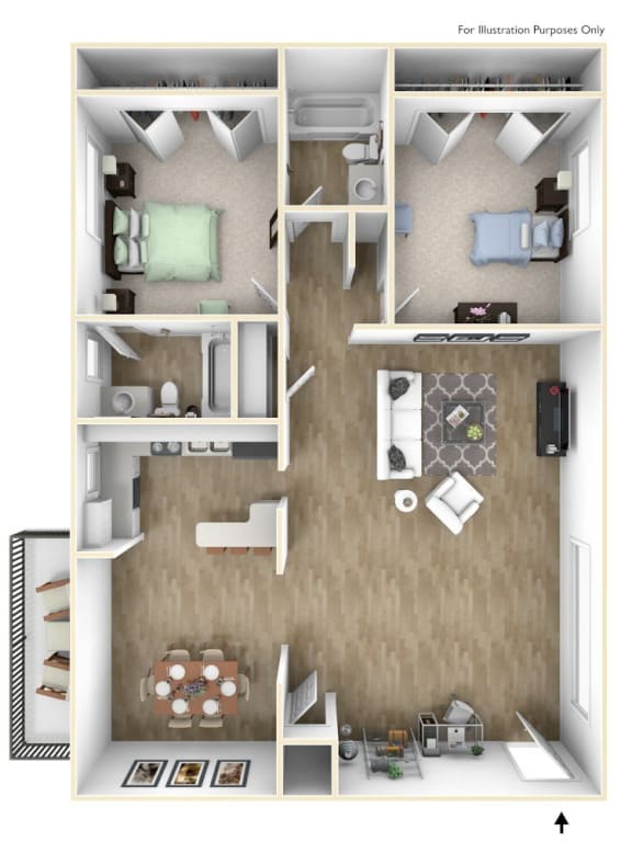 Celebration at Sandy Springs Apartments in Sandy Springs, GA photo of two bedroom floorplan