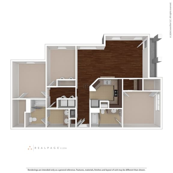 Biloxi_MS_Apartment_Oceanaire_3 bedroom 2 bath 3D Unfurnished