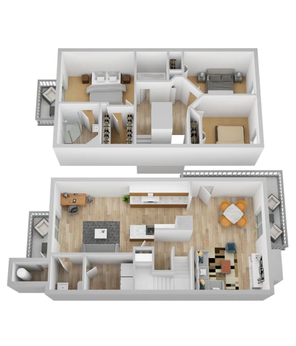 Floor Plans of One K in Atlanta, GA