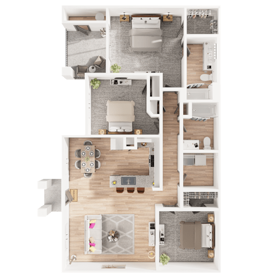 A detailed floor plan of a house showing all rooms and their layouts.