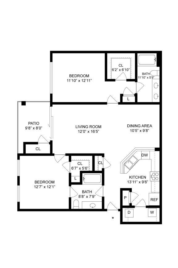 2 Bedroom/2 Bath Zerzura Apartments Las Vegas Nevada