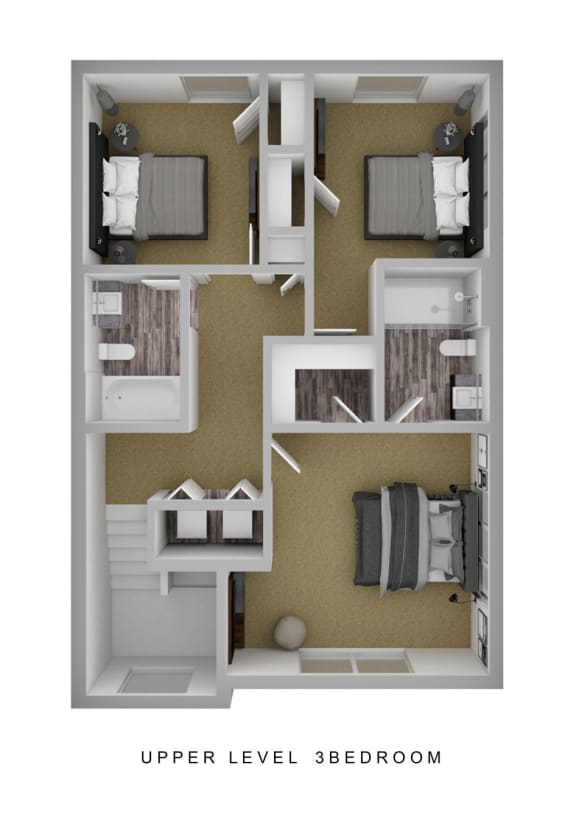 Upper Level layout of the Dalton floor plan
