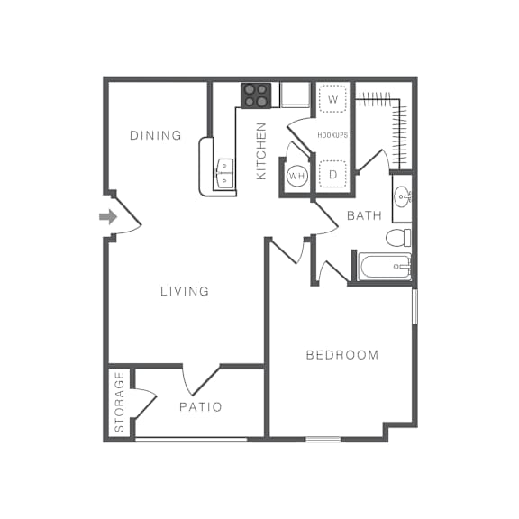 A black and white image of a floor plan for a house.