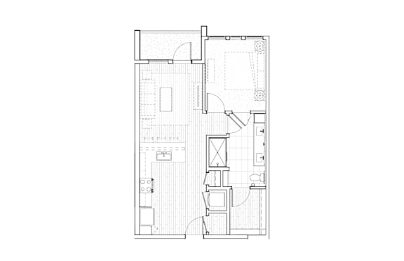 A black and white floor plan of a house with multiple rooms.