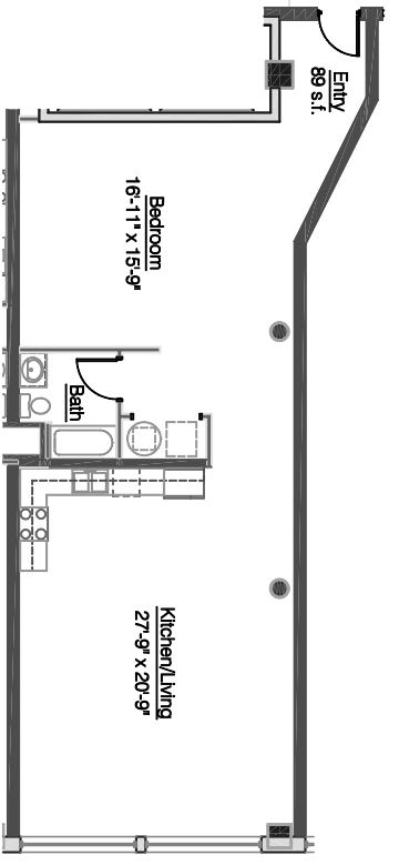 Floor Plan  A4 Fashion Square one bedroom 1153 square feet