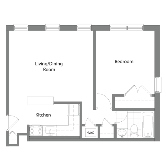 A floor plan of a house with labeled rooms.