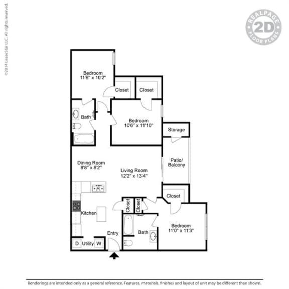 2D Rendering of floor plan