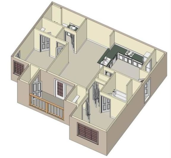 3D Rendering of floor plan