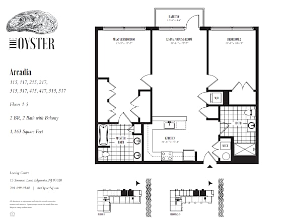A floor plan for a property with the name Oyster on it.