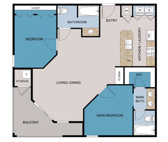 a blueprint of a floor plan of a residence