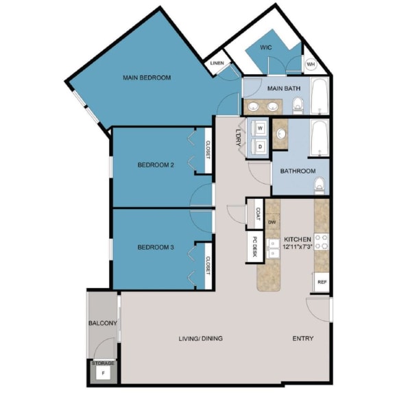 a floor plan of a bedroom floor plan with a bathroom and a loft
