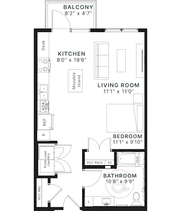 A black and white image of a floor plan for a home.