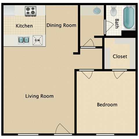 floor plan photo of the southwestern apartments in dallas, tx
