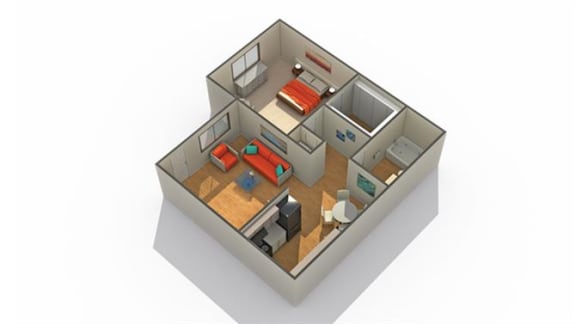 a floor plan of a small apartment