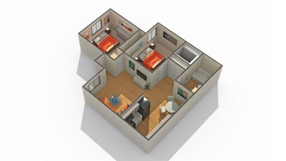 Floor Plan  a floor plan of a house with a bedroom and a living room