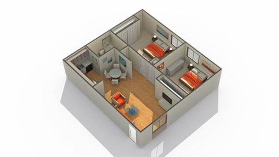 a floor plan of a small apartment