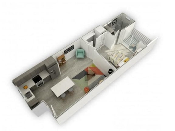 AURORA 1/1 floorplan