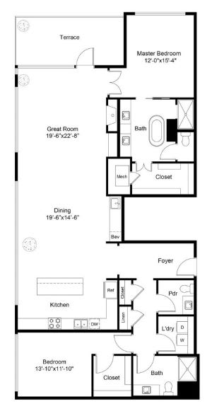 a floor plan of a small house