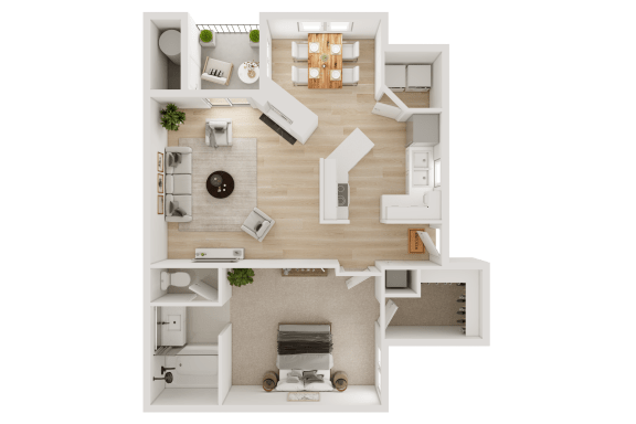 Floor Plan  1 Bed - 1 Bath |832 sq ft 1 Bed | 1 Bath floorplan