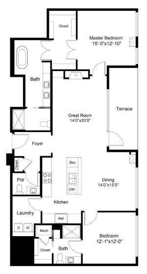 a floor plan of a small house