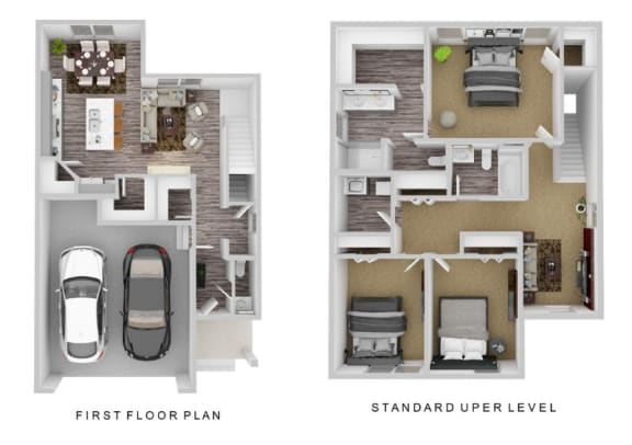 3 bedroom Cabral C floor plan with basement