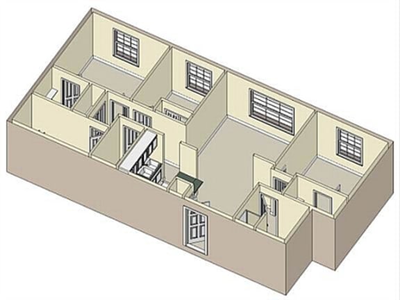 Cathedral, 3 br, 2 ba 1300 sq. ft.